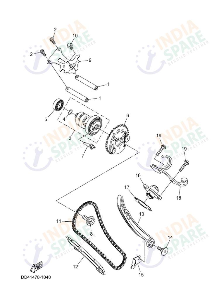 YAMAHA DD41 XSR Series CAMSHAFT & CHAIN